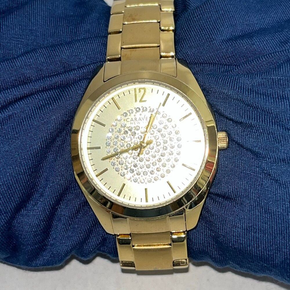 Caravelle New York by Bulova Women's Gold-Tone Water Resistant‎ Wristwatch